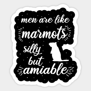 lustiger Murmeltier Spruch Männer Frauen Sticker